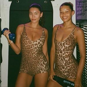 Benoa Body Activewear Romper in Sahara Leopard print